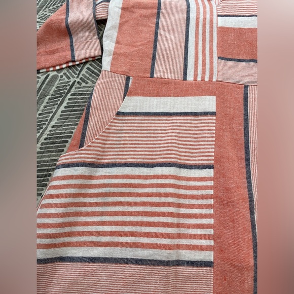 Soft Surroundings mixed stripe linen blend dress size S - Picture 5 of 5